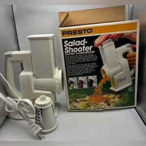 Vintage Presto Salad Shooter Electric Slicer Shredder w Box Manual Retro